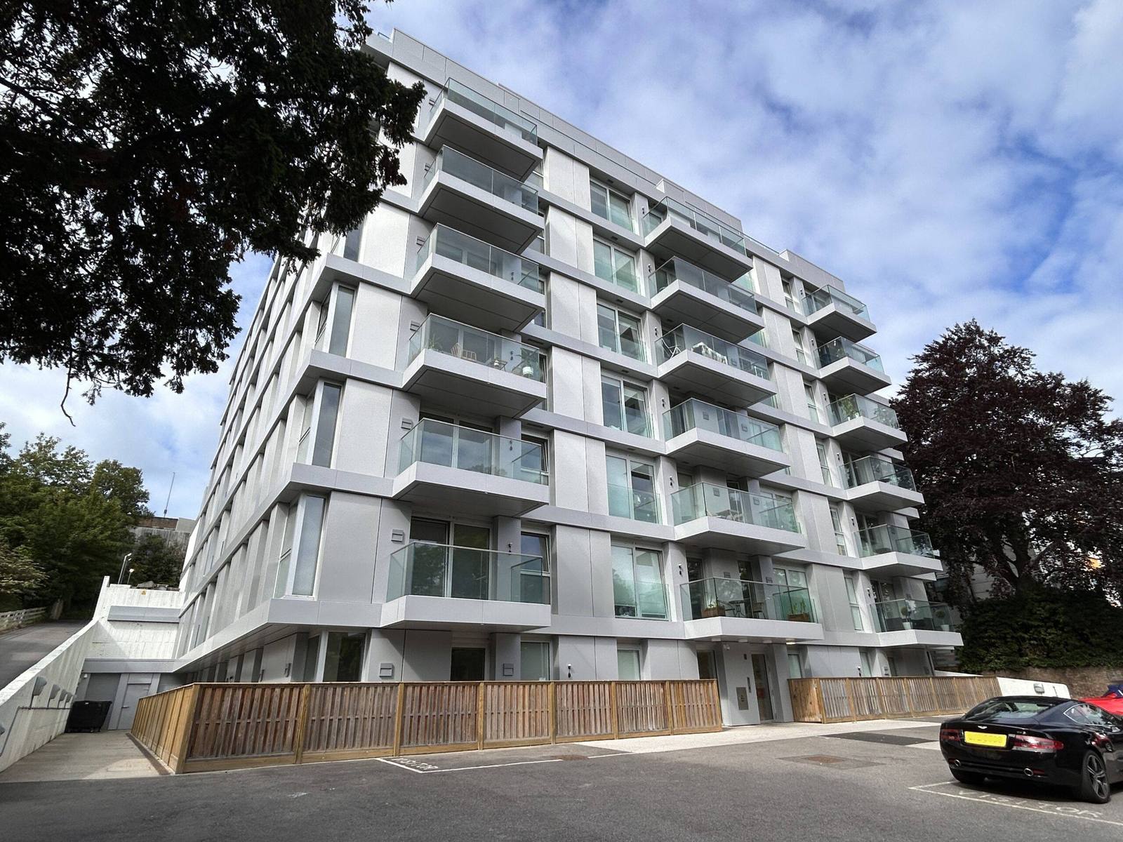 Central Park, a seven-storey residential block with glazed balconies on Preston Road, Brighton